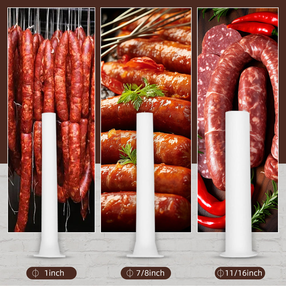 2L Sausage Stuffer, Stainless Steel Cylinder, 3 Tube Size, Easy to Clean